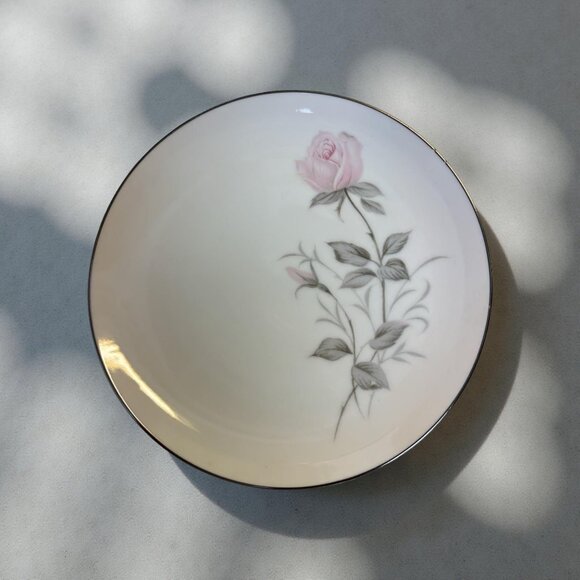 Cathy Rose Fine China 6.25" Bread Dessert Plates Set of 2 Pink Roses Made in Jap - Picture 3 of 5